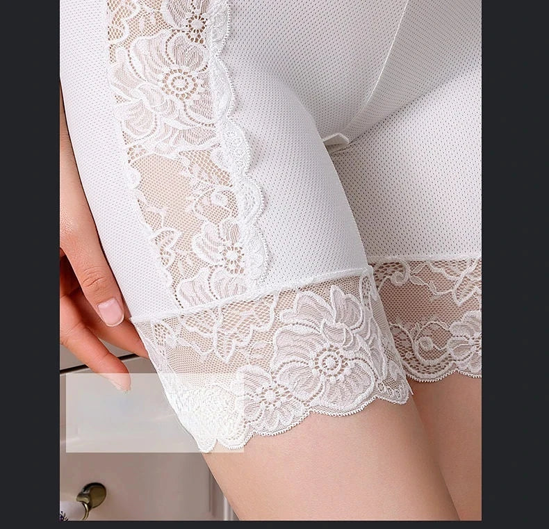 Plus Size Safety Short Pants Women Seamless Under Skirt Boxers For Women Sexy Lace Anti Chafing Boyshort Panties Underwear