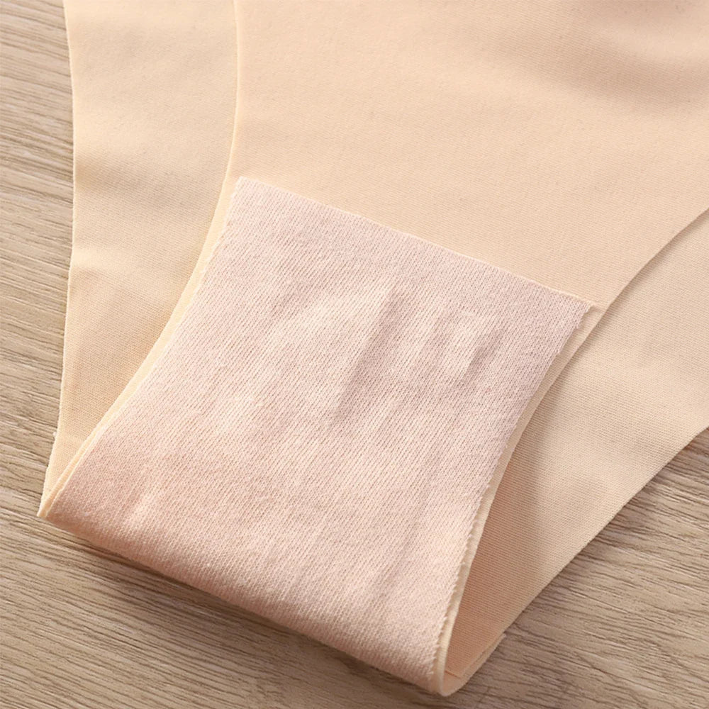Seamless Thongs for Women No Show Thong V-waisted Stretch Breathable Sexy Panties Underwear 4 Pack