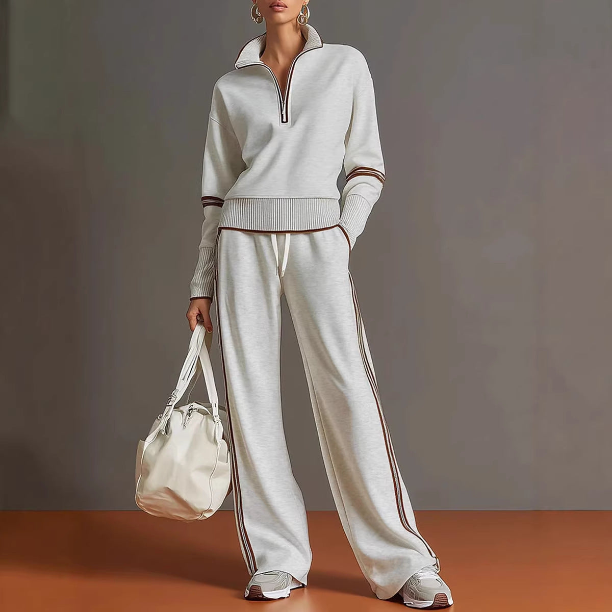 Women's Cotton Long-Sleeve Two-Piece Set