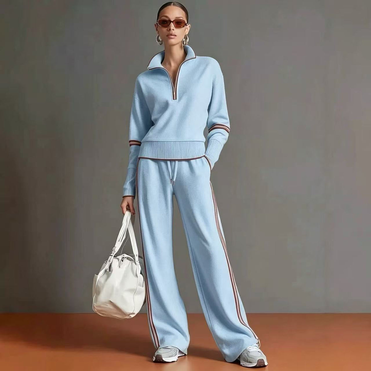 Women's Cotton Long-Sleeve Two-Piece Set