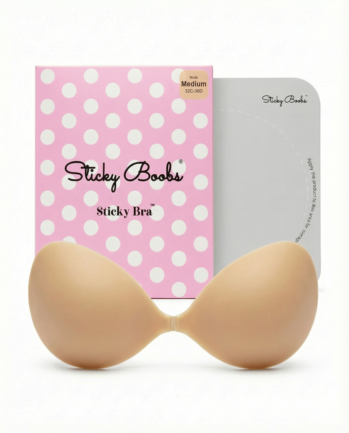 Sticky Boobs Sticky Bra – Adhesive Push-Up Backless Strapless Bra
